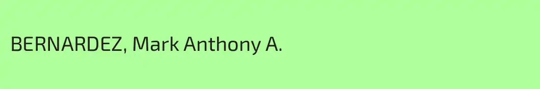 BERNARDEZ, Mark Anthony A.